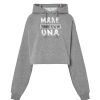 Sudadera corta Oversize para mujer con capucha Thumbnail
