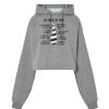 Sudadera corta Oversize para mujer con capucha Thumbnail