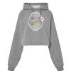 Sudadera corta Oversize para mujer con capucha Thumbnail