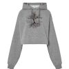 Sudadera corta Oversize para mujer con capucha Thumbnail