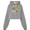 Sudadera corta Oversize para mujer con capucha Thumbnail