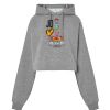 Sudadera corta Oversize para mujer con capucha Thumbnail